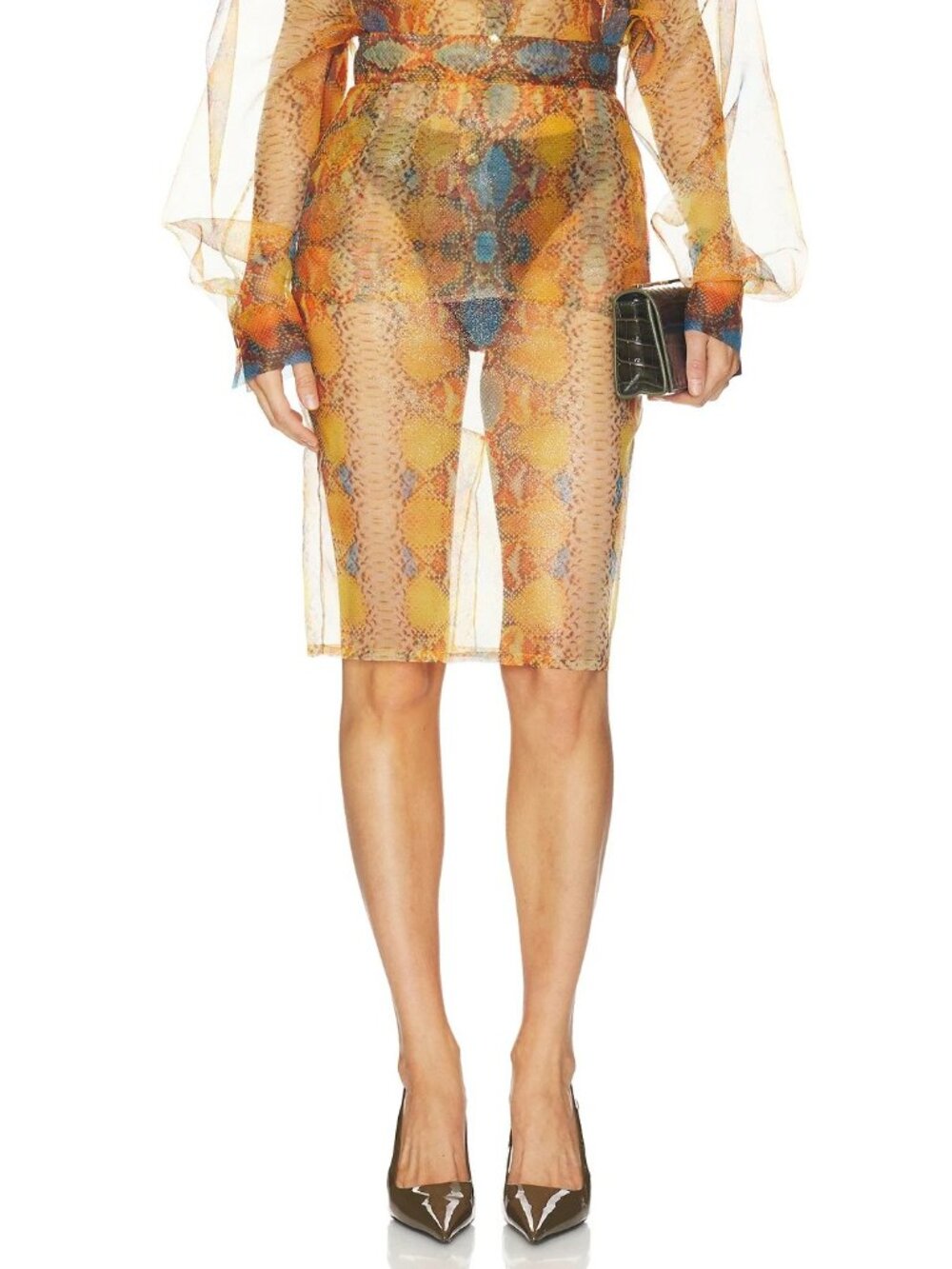 LaQuan Smith Pencil Skirt in Snake